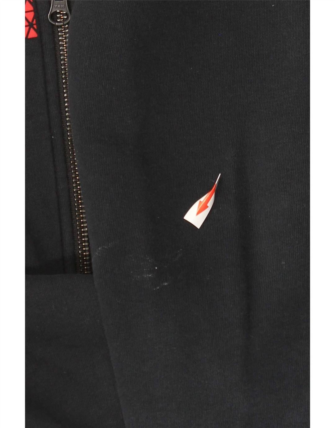 Nike Sudadera con capucha y cremallera gráfica para hombre, algodón negro mediano