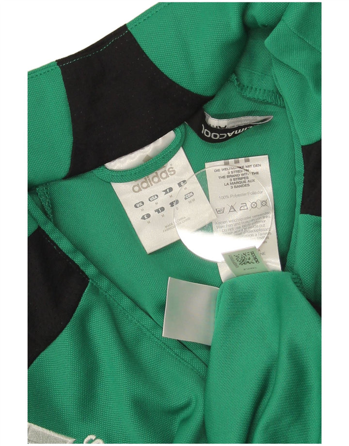 Adidas Hombre Climacool Jersey Chándal Top Verde Medio Colorblock