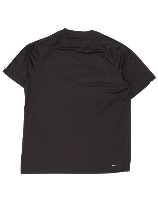 Adidas Hombre Camiseta Top Grande Negro Poliéster Deportes