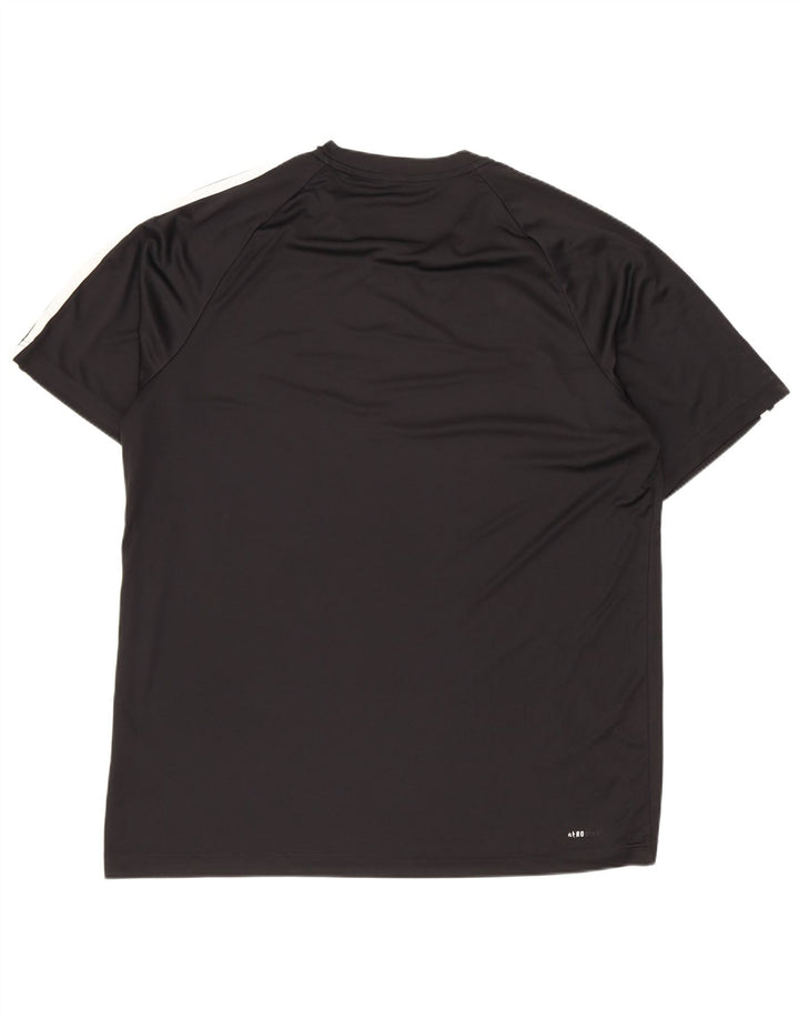 Adidas Hombre Camiseta Top Grande Negro Poliéster Deportes
