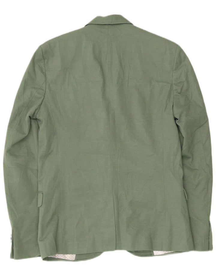 ZARA Chaqueta tipo blazer de 2 botones para hombre UK 40 Large Green