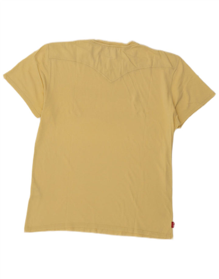 Levi's Hombre Camiseta Gráfica Top Algodón Amarillo Medio
