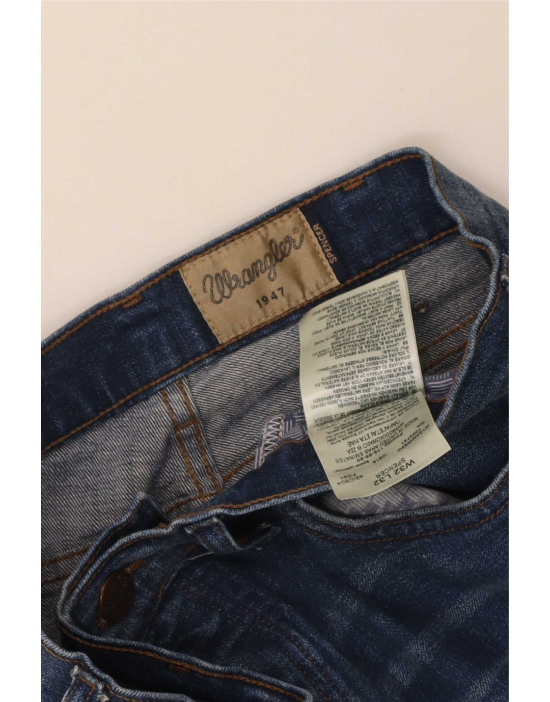 Wrangler Vaqueros rectos Spencer para hombre W32 L32 Algodón azul