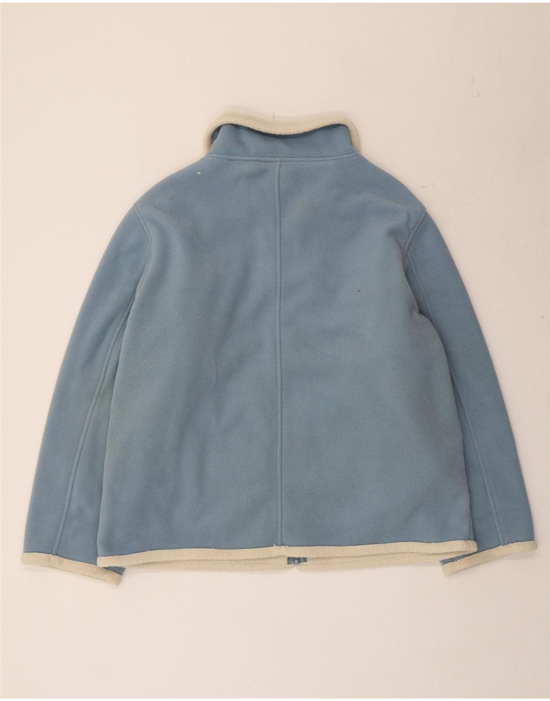 Vintage Mens Fleece Chaqueta Reino Unido 42 XL Poliéster Azul