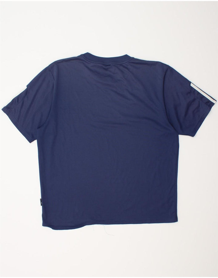 ADIDAS Camiseta Climalite para hombre Top Grande Poliéster azul marino