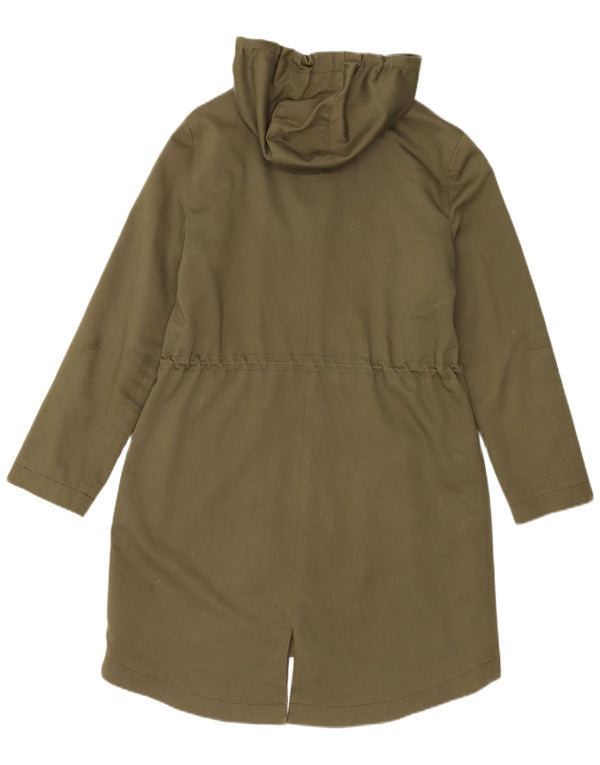 Parka extragrande con capucha para mujer Reiss UK 8 Small Khaki Cotton