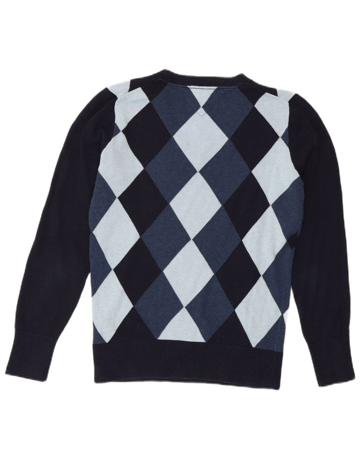 TOMMY HILFIGER Suéter tipo jersey con cuello en V para mujer UK 44 Grande Azul marino