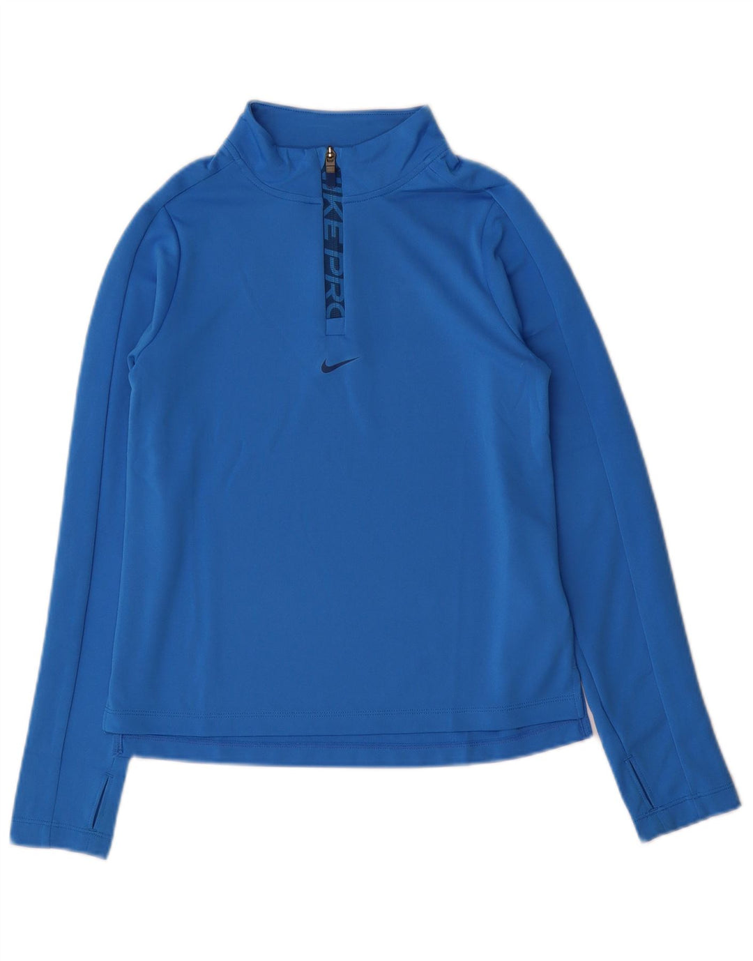 Nike Dri Fit - Chándal con cremallera y cuello para niña, talla grande, azul, 12-13 años