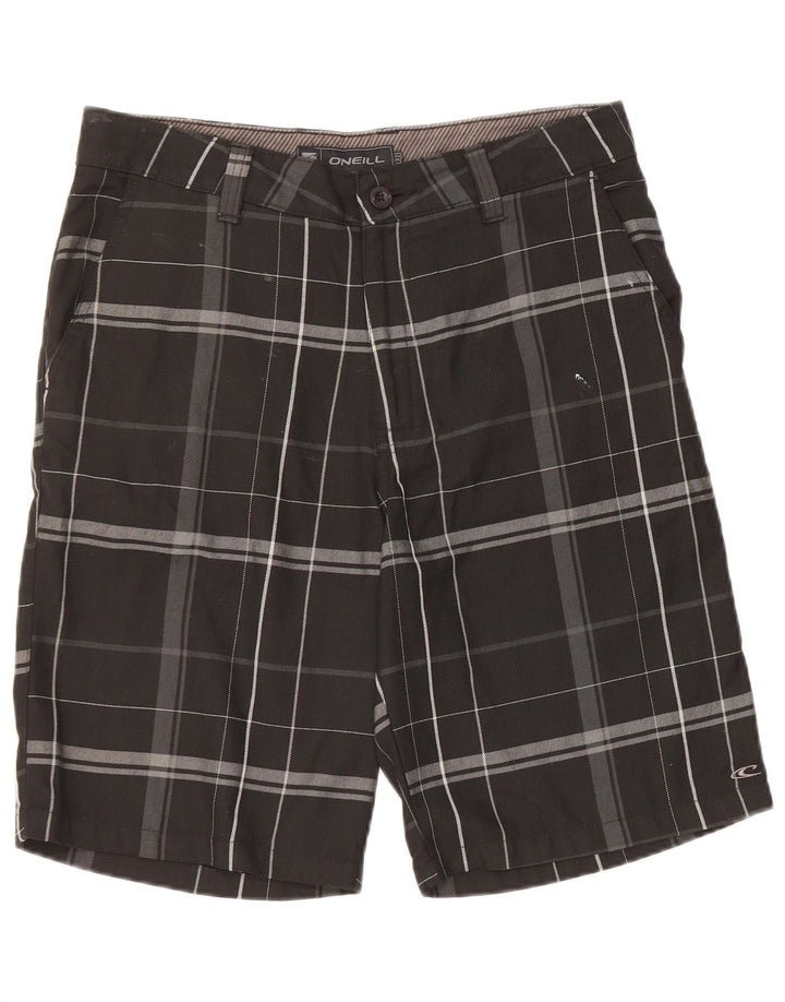 Pantalones cortos chinos O'Neill para mujer W32 Poliéster a cuadros negros medianos