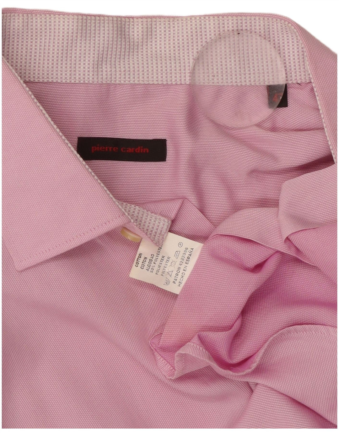 PIERRE CARDIN Camisa Hombre Talla 47 2XL Algodón Rosa