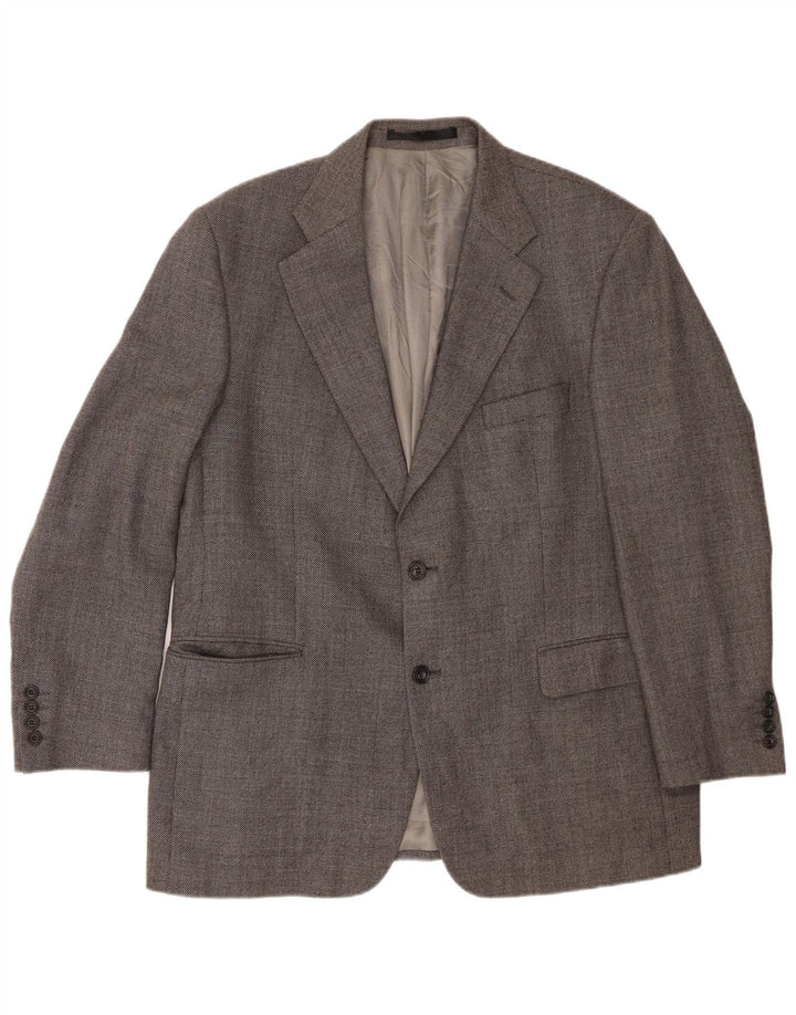 Marks & Spencer Chaqueta tipo blazer de 2 botones para hombre UK 44 XL Gris Lana virgen
