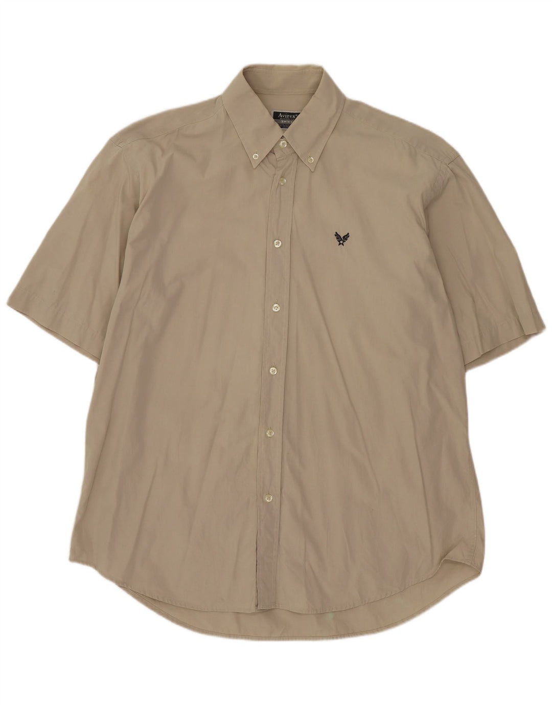 Avirex - Camisa de manga corta para hombre, talla grande, color beige