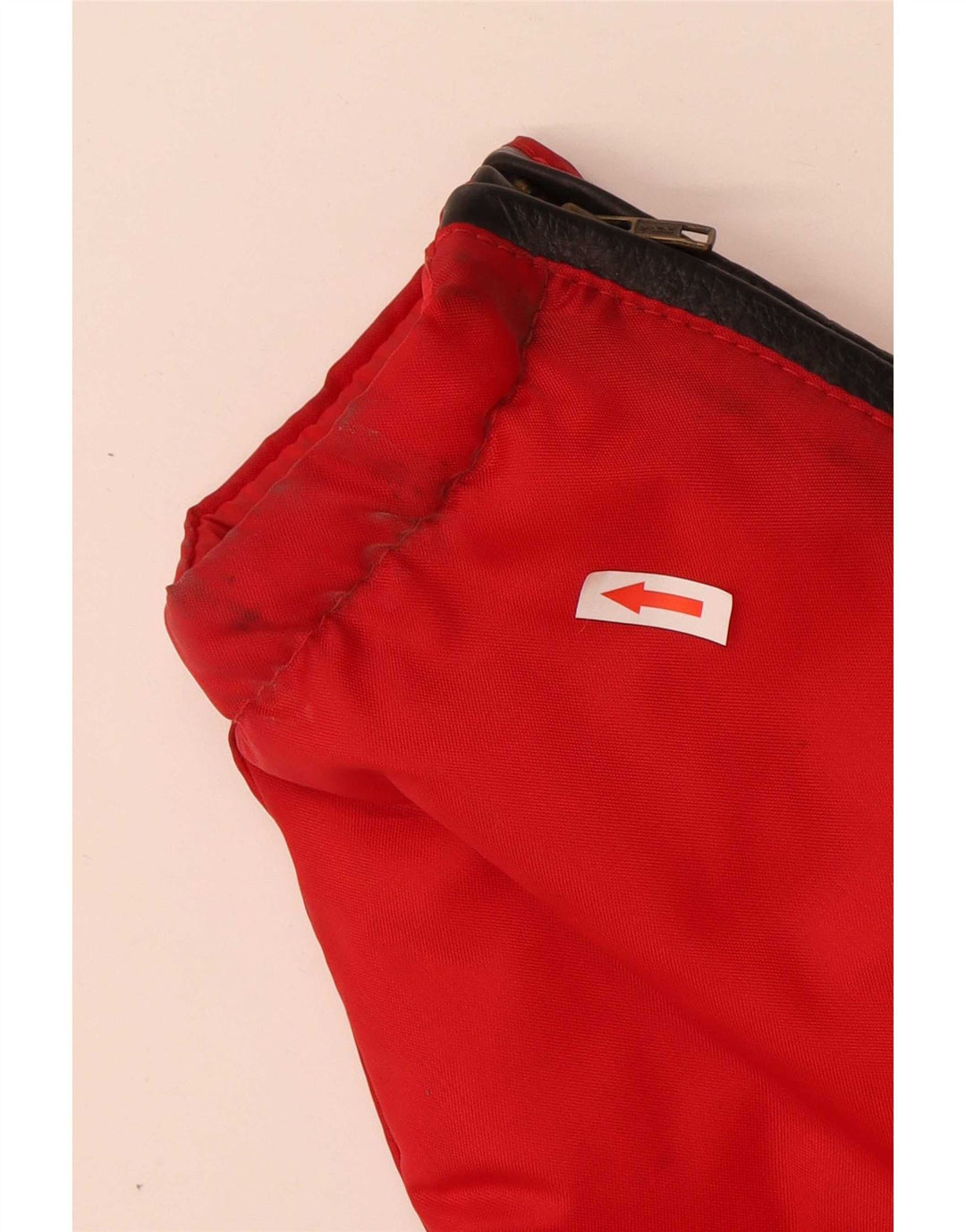 Vintage hombres bomber chaqueta Reino Unido 42 XL rojo colorblock poliamida