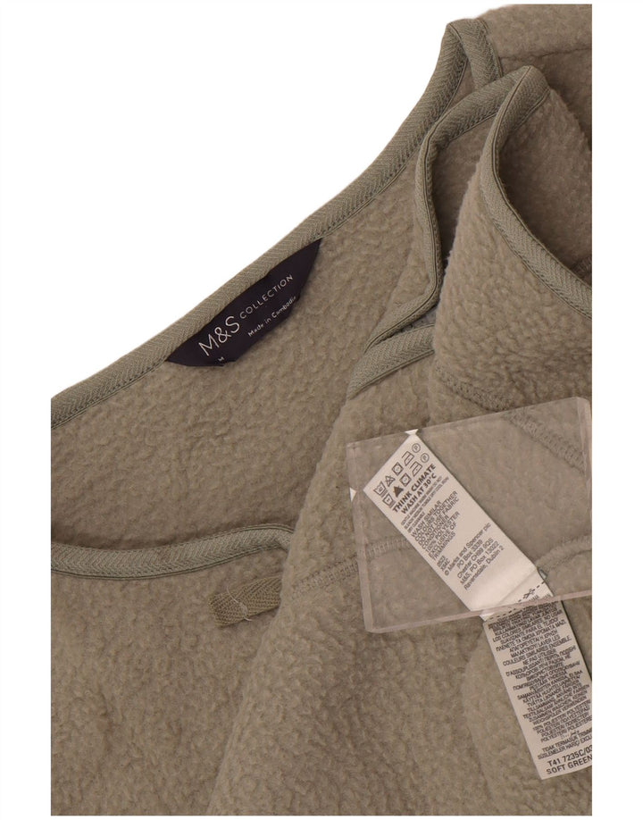 Marks & Spencer Chaqueta polar para mujer UK 40 Poliéster caqui medio