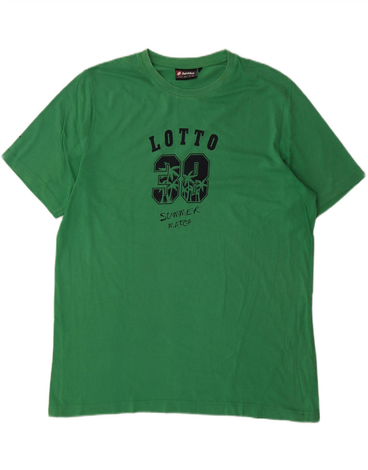 LOTTO Mens Graphic T-Shirt Top 2XL Green