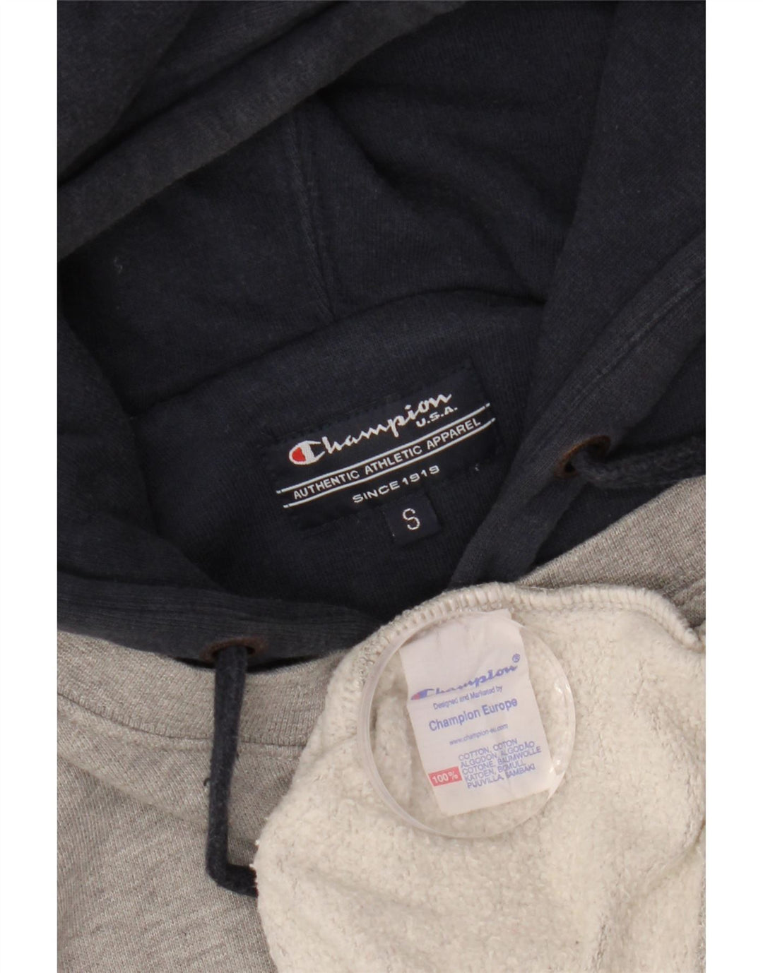 Champion Alabama Graphic Sudadera Con Capucha Jersey Pequeño De Algodón Gris Color Block