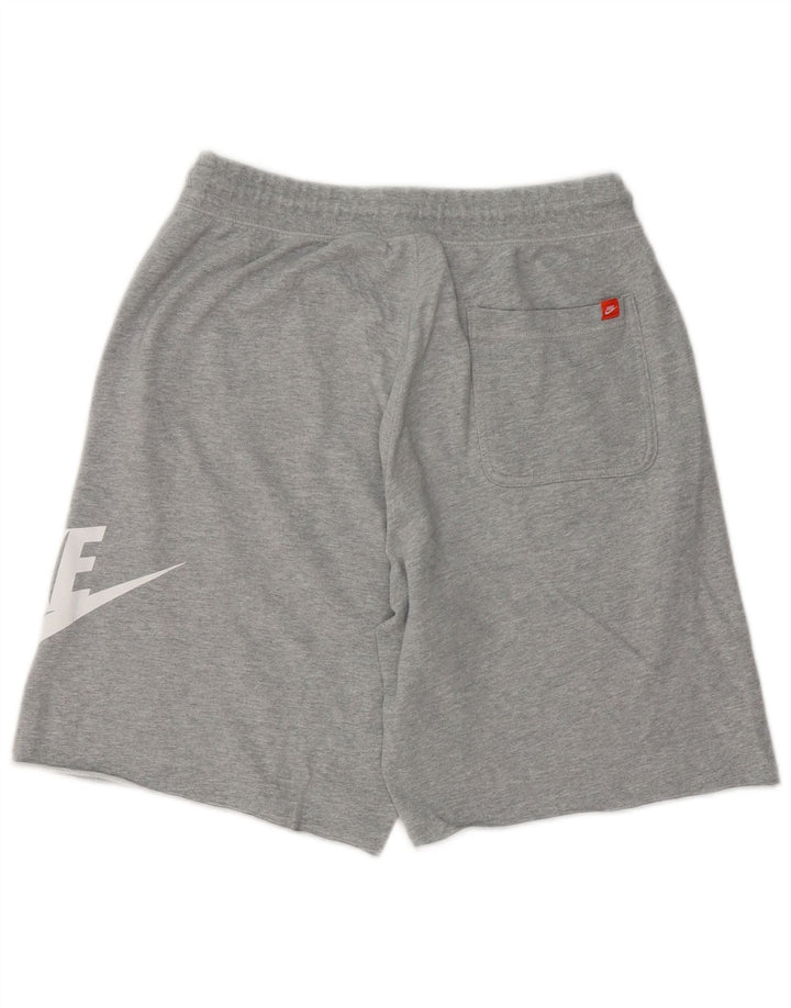 Pantalones cortos deportivos con estampado gráfico de algodón moteado en gris medio para hombre Nike