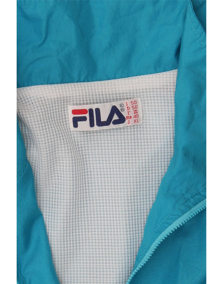 Fila Chaqueta de chándal holgada para hombre IT 50 Medium Blue Colourblock