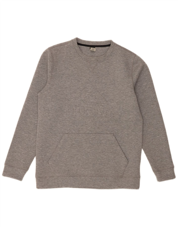 Quiksilver Hombre Sudadera Gráfica Jumper Grande Poliéster Gris