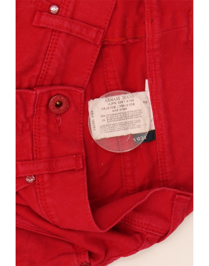 ARMANI Vaqueros Slim Mujer W29 L30 Algodón Rojo