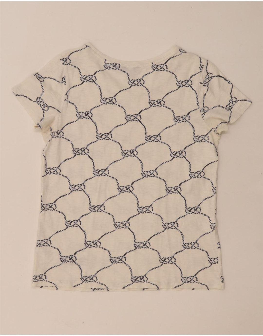 GANT Camiseta con estampado abstracto para mujer, talla 40, talla pequeña, algodón blanco