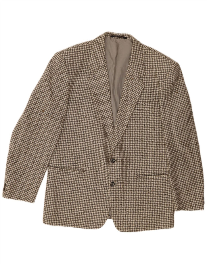 Division Vogue Chaqueta tipo blazer de 2 botones para hombre UK 38 Gris medio Pata de gallo