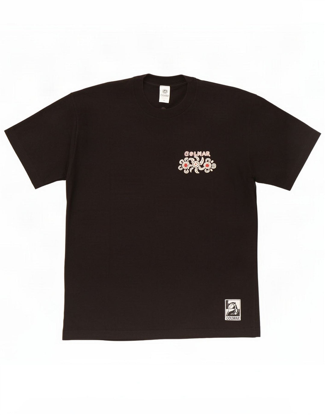 Camiseta estampada Colmar para hombre Top mediano de algodón negro