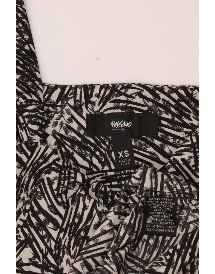 MOSSIMO Blusa sin mangas con estampado abstracto para mujer UK 6 XS Negro