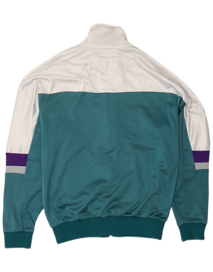 Asics Chaqueta superior de chándal con gráfico para hombre IT 48 Bloque de color verde medio