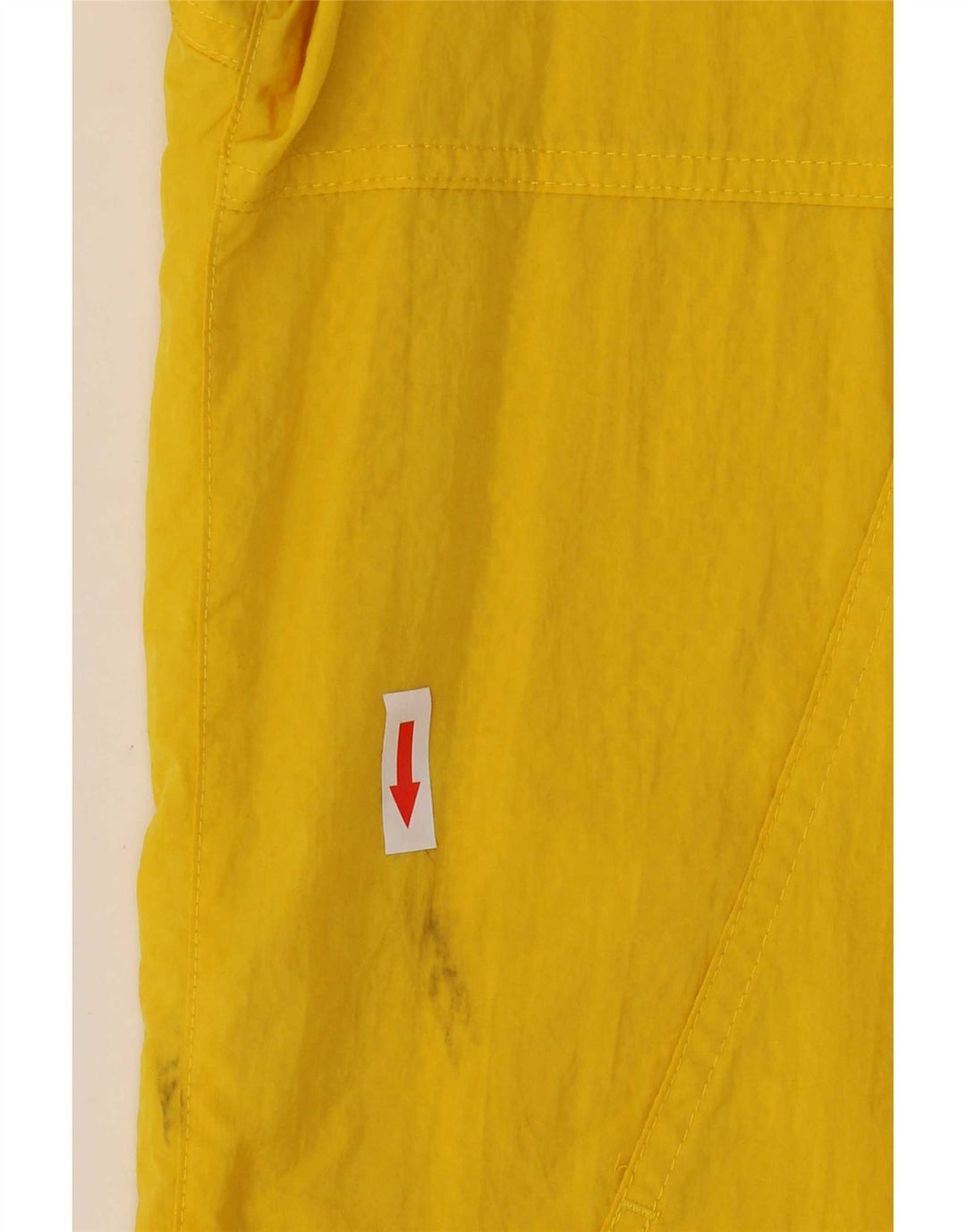 Adidas - Chaqueta impermeable con capucha para hombre, talla 36, nailon amarillo pequeño