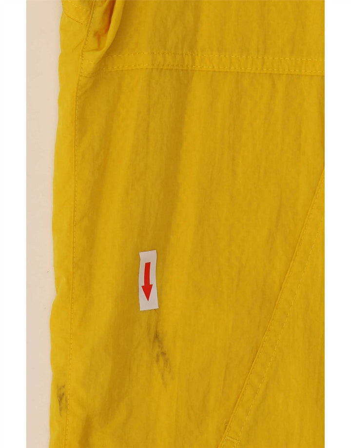 Adidas - Chaqueta impermeable con capucha para hombre, talla 36, nailon amarillo pequeño