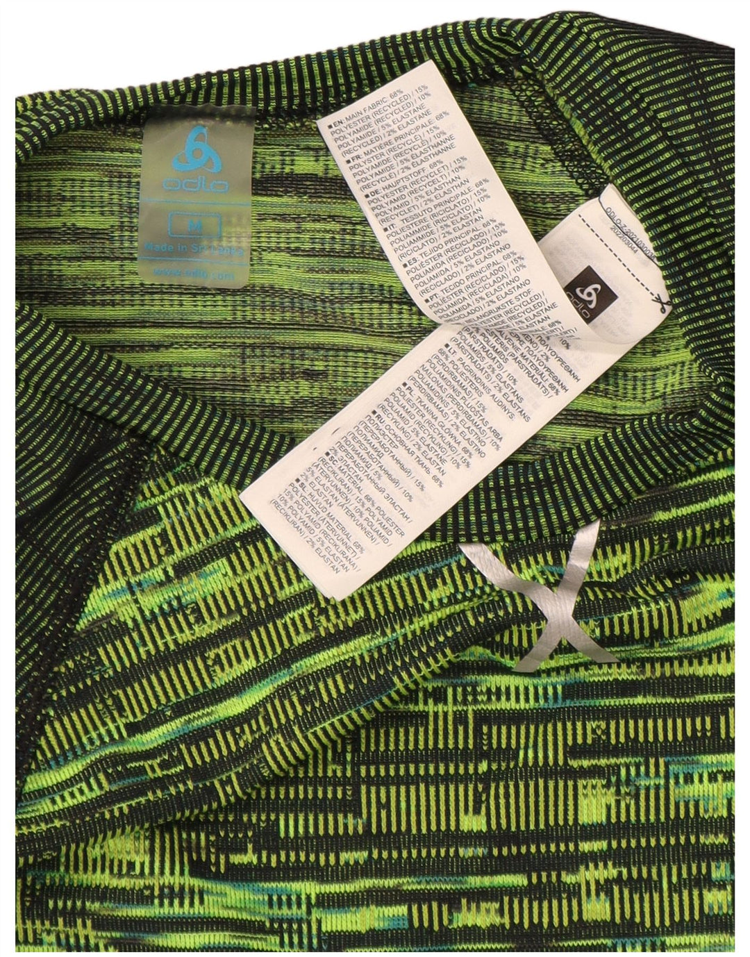 Odlo Top Mujer Manga Larga ES 42 Poliéster Geométrico Verde Medio