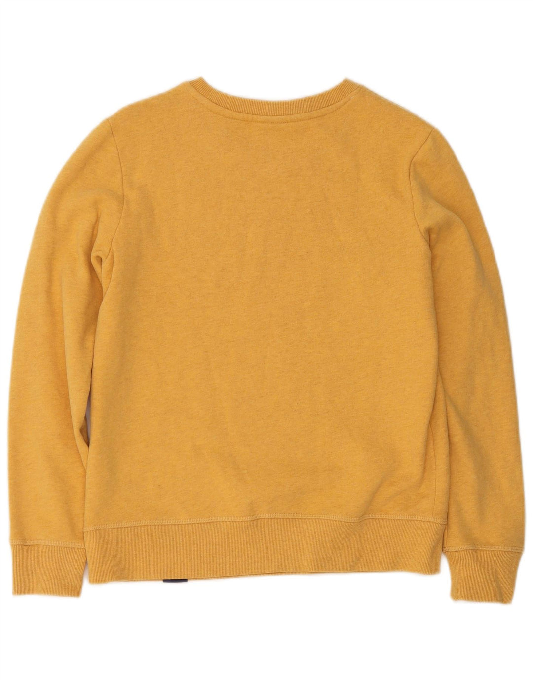 Superdry Sudadera extragrande para mujer, jersey, talla 8, algodón amarillo pequeño
