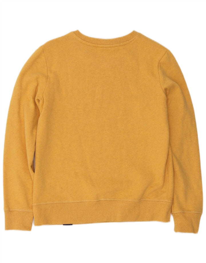 Superdry Sudadera extragrande para mujer, jersey, talla 8, algodón amarillo pequeño