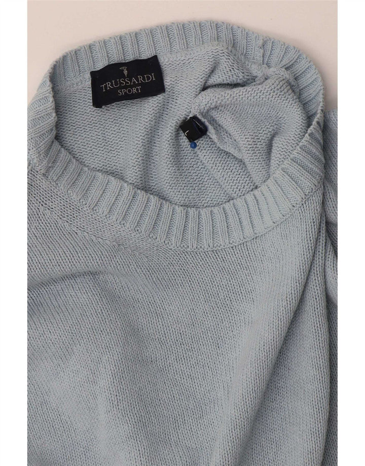 Trussardi Jersey De Cuello Redondo Para Hombre Azul Grande