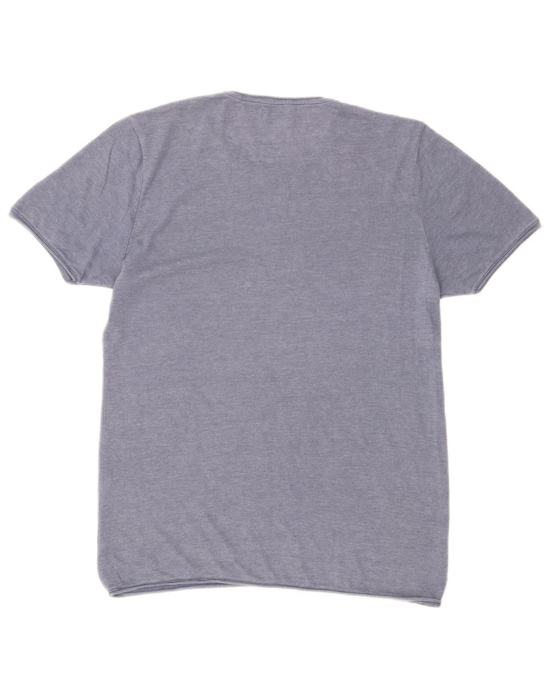 Zara Hombre Camiseta Top Grande Algodón Azul