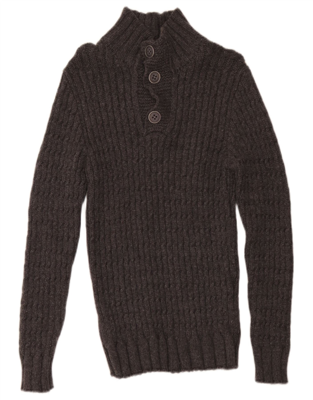 Alpha Massimo Rebecchi Suéter tipo jersey con cuello y botones para hombre IT 48 Gris medio