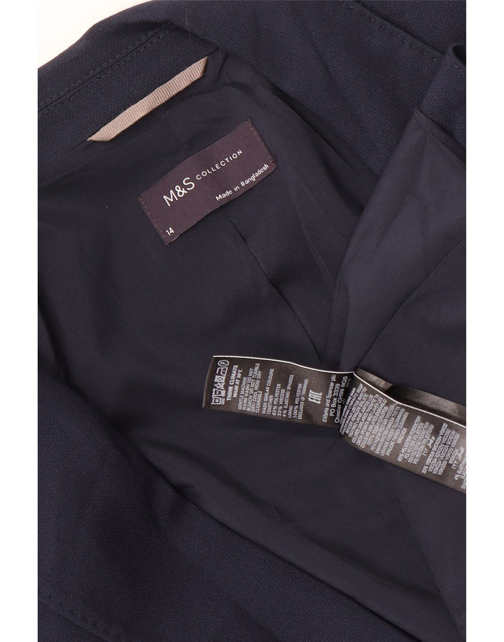 Marks & Spencer Chaqueta tipo blazer con 1 botón para mujer UK 44 Grande Azul marino