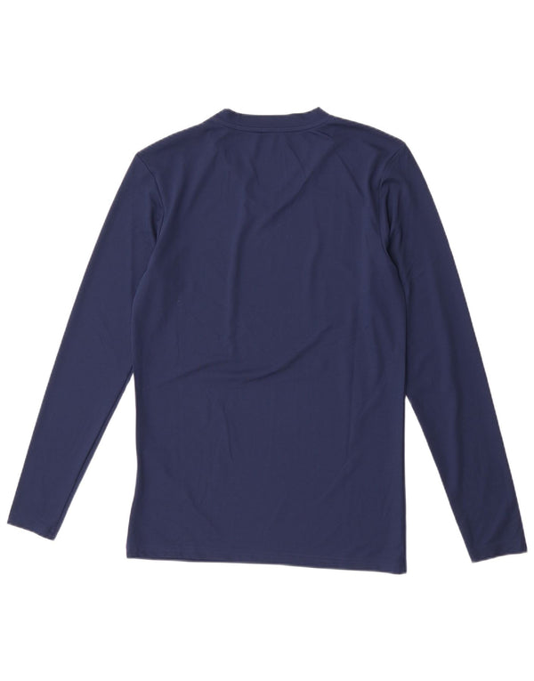 Adidas Mujer Aeroready Top Manga Larga UK 12 Medio Azul Marino Poliéster