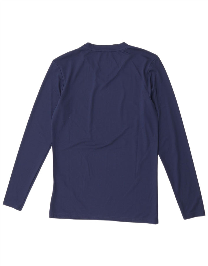 Adidas Mujer Aeroready Top Manga Larga UK 12 Medio Azul Marino Poliéster