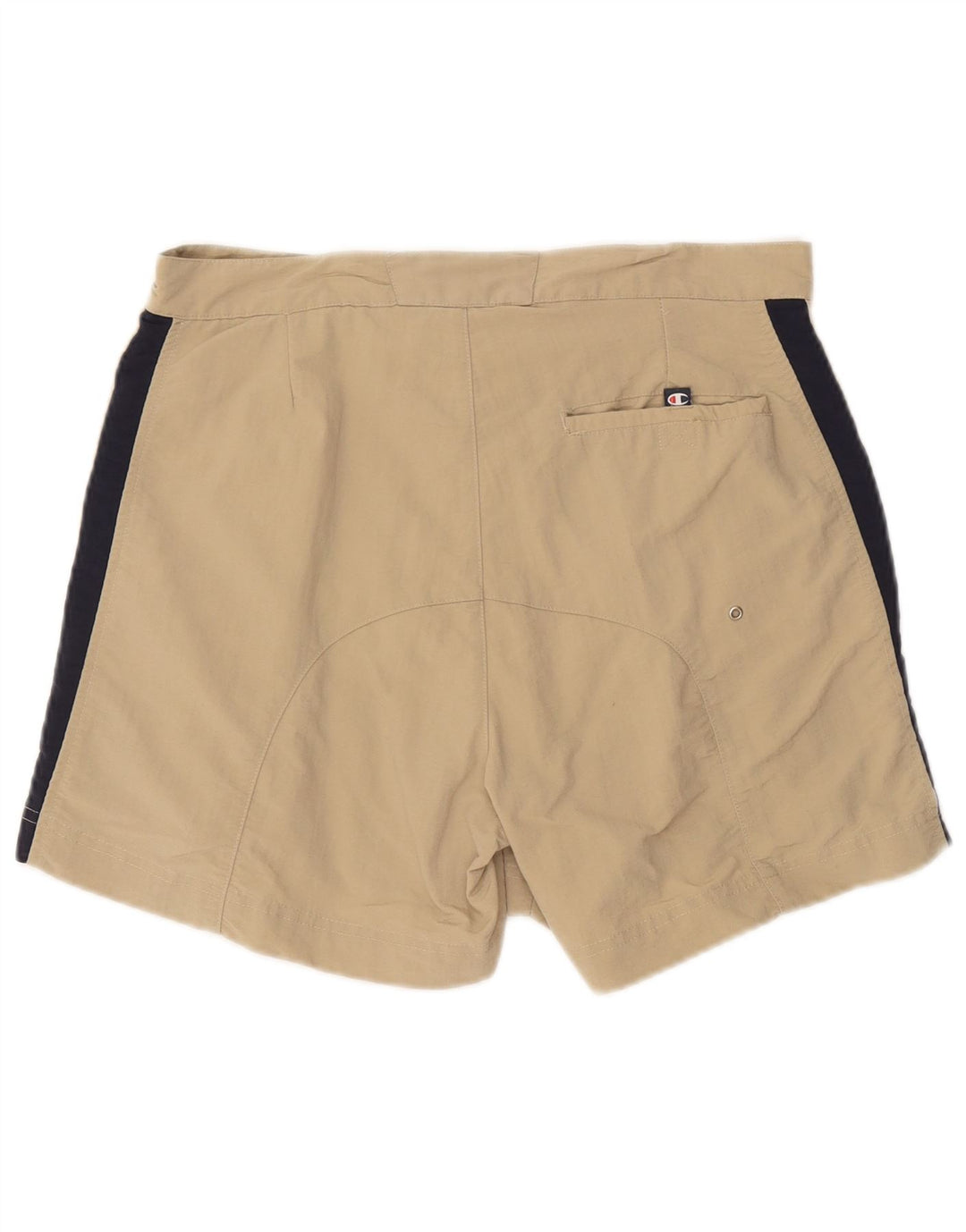 Champion Bañador para hombre, talla grande, color beige, a rayas