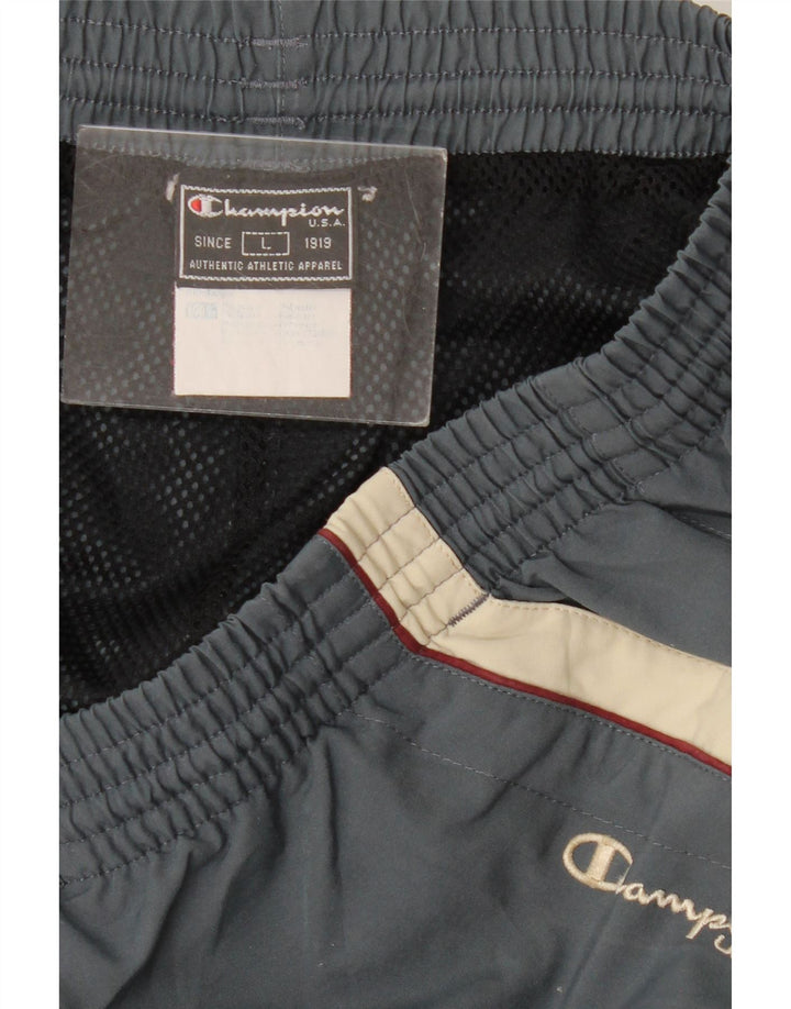 Champion Pantalones De Chándal Para Hombre Poliéster Gris Grande