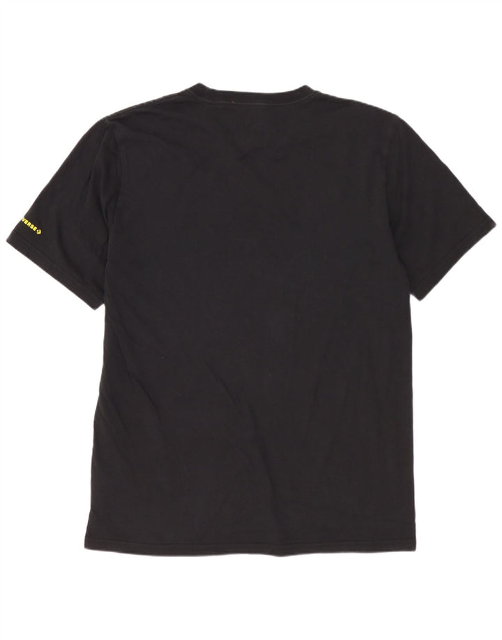 CONVERSE Camiseta estampada para hombre Top mediano de algodón floral negro