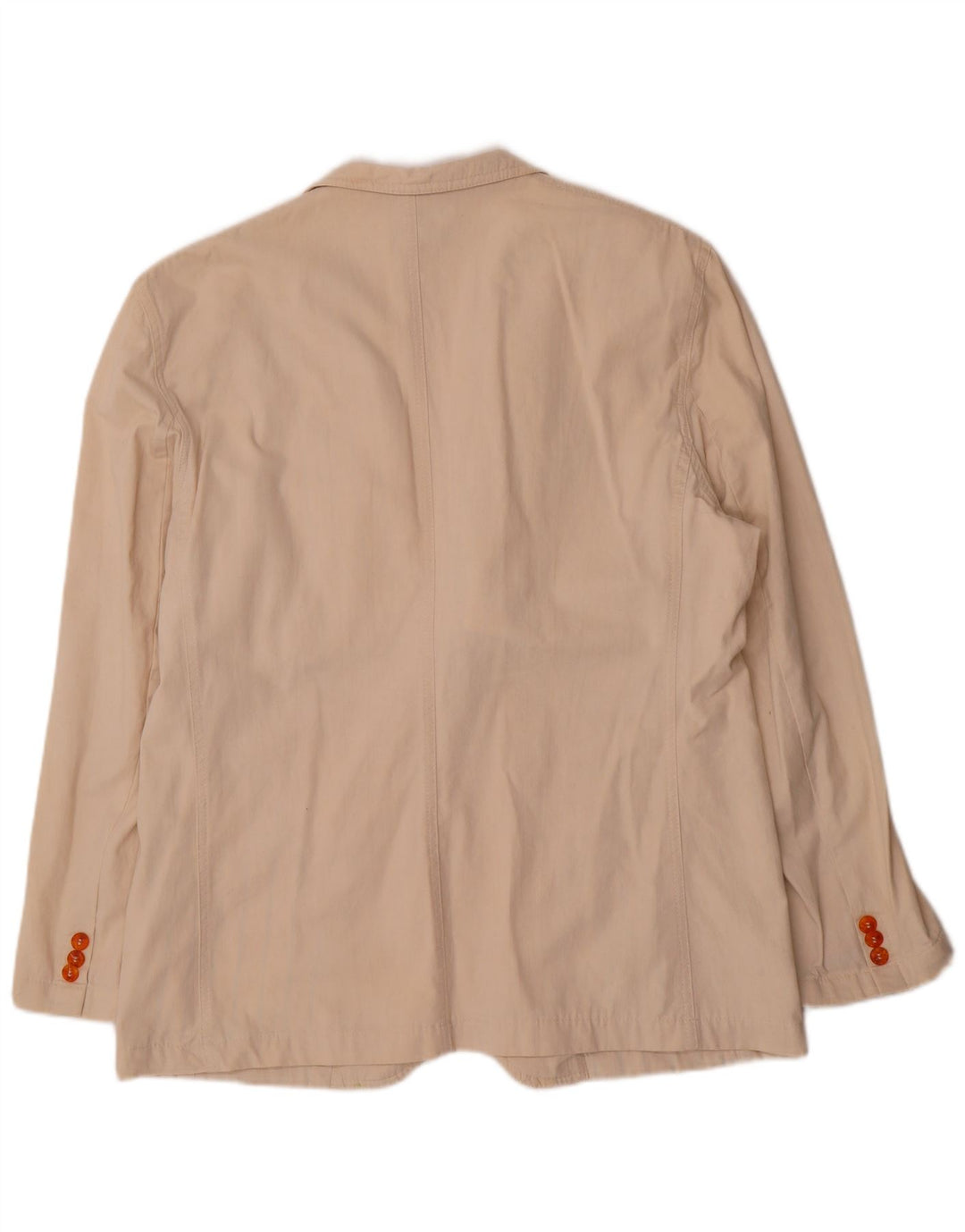 Vintage hombres 1 botón Blazer chaqueta EU 52 XL algodón beige