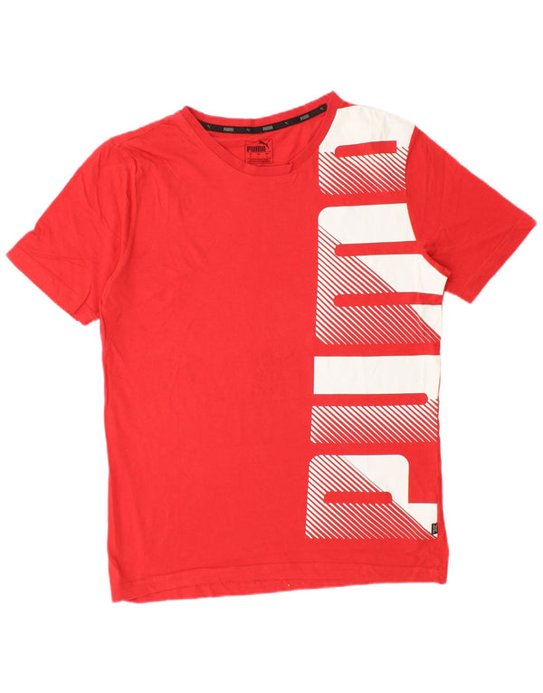 Puma Camiseta gráfica para hombre Top Small Red Cotton