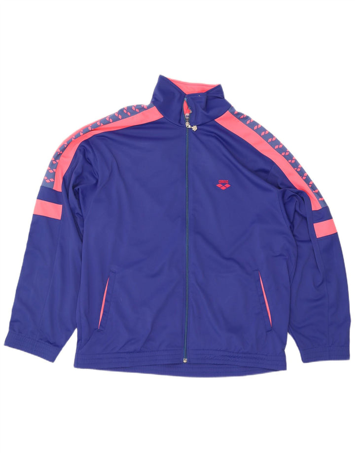 Arena Mens Graphic Chándal Top Chaqueta 2XL Azul Colorblock