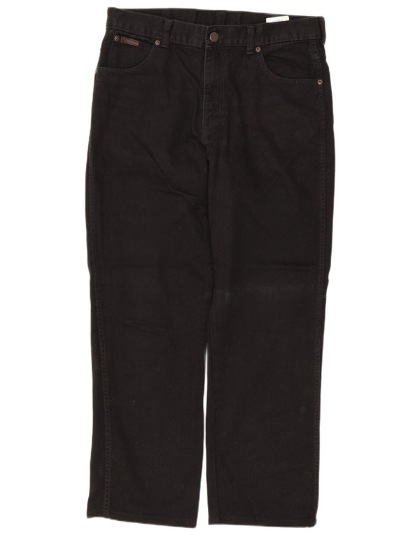WRANGLER Vaqueros rectos Texas para hombre W34 L28 Algodón negro