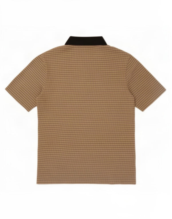 Polo Hombre Trussardi Jeans Algodón Cuadros Beige Medio