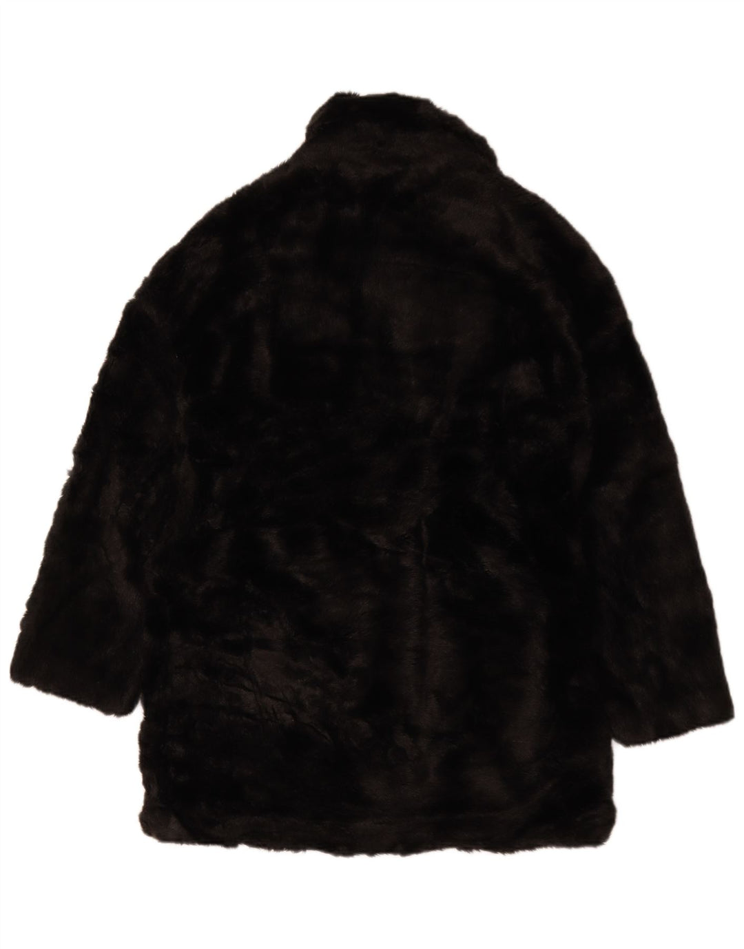 Zara Abrigo extragrande de piel sintética para mujer UK 6 XS Poliéster negro