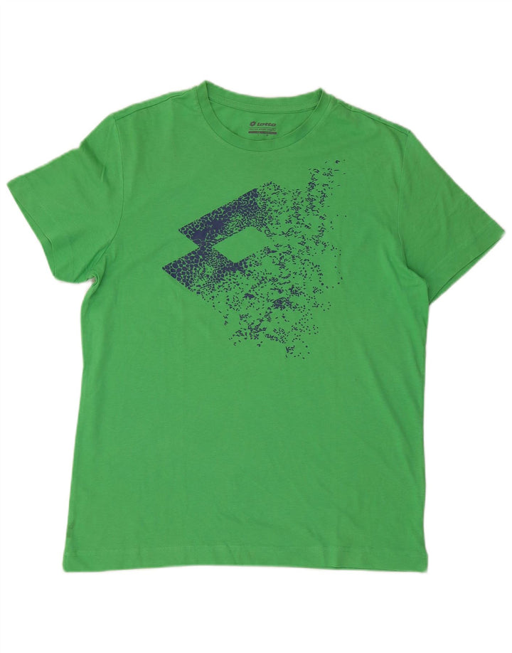 Lotto Hombre Camiseta Gráfica Top Verde Medio